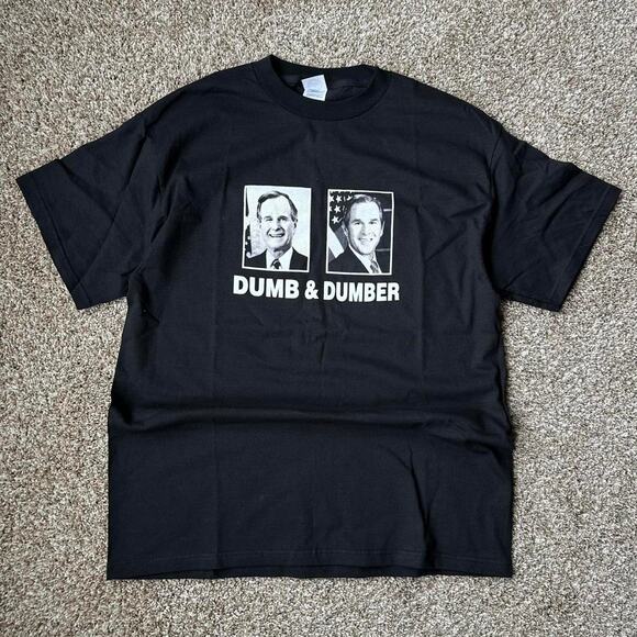 Funny Vintage Dumb & Dumber George Bush President US Shirt - Picture 1 of 5